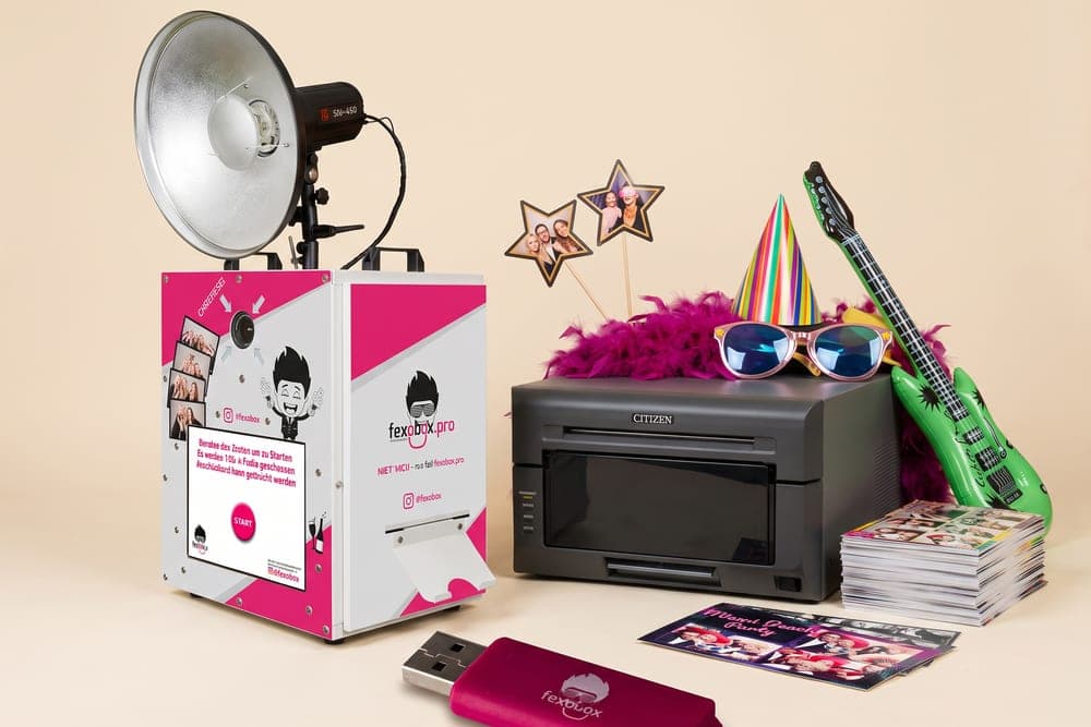 fexobox PRO: Fotobox mit Profi-Drucker für große Events