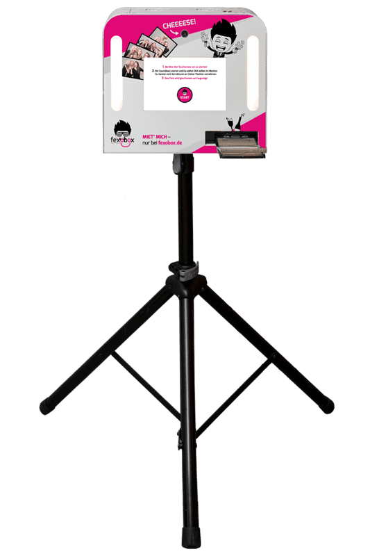 fexobox Fotobox mit Touchscreen, Drucker und Accessoires – deutschlandweiter Versand seit 2015