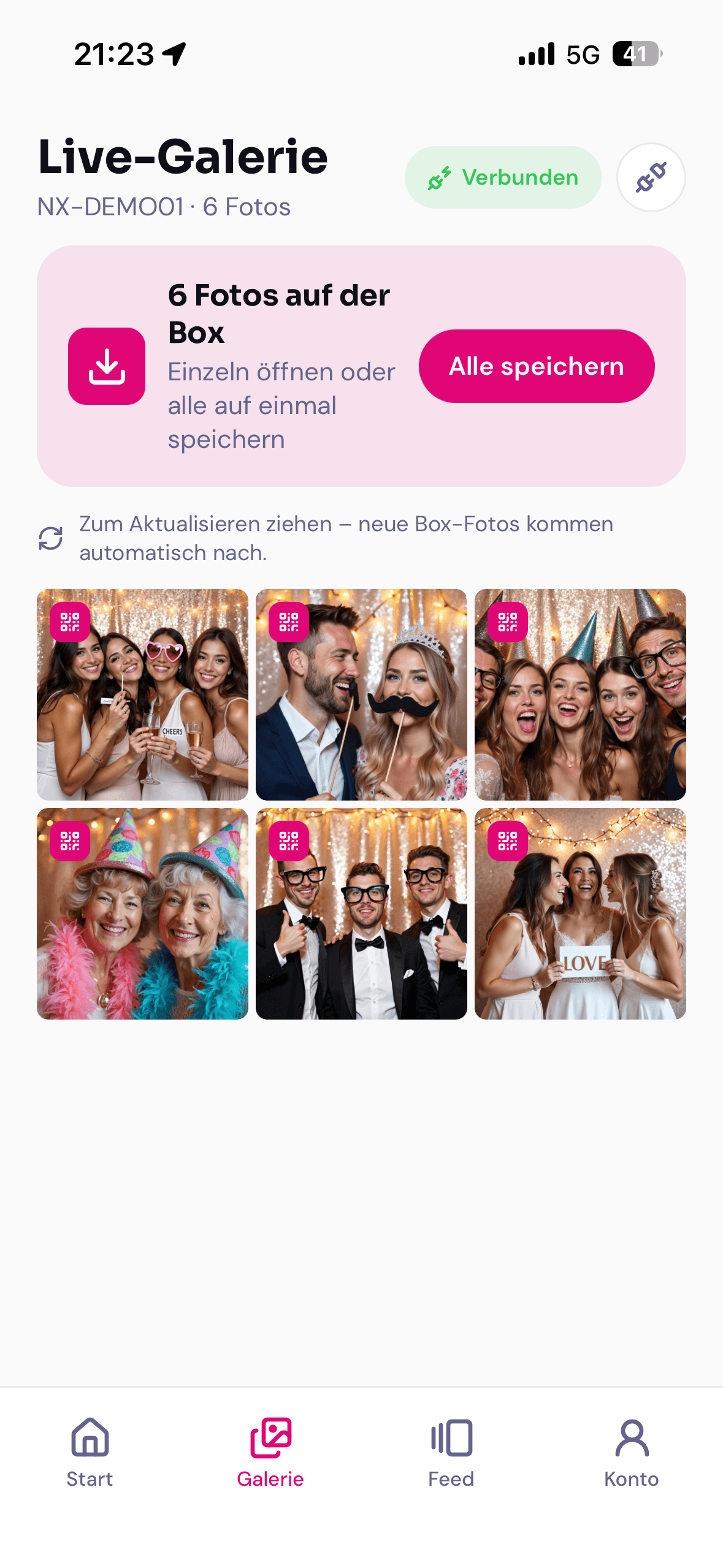 Fotos sofort aufs Handy