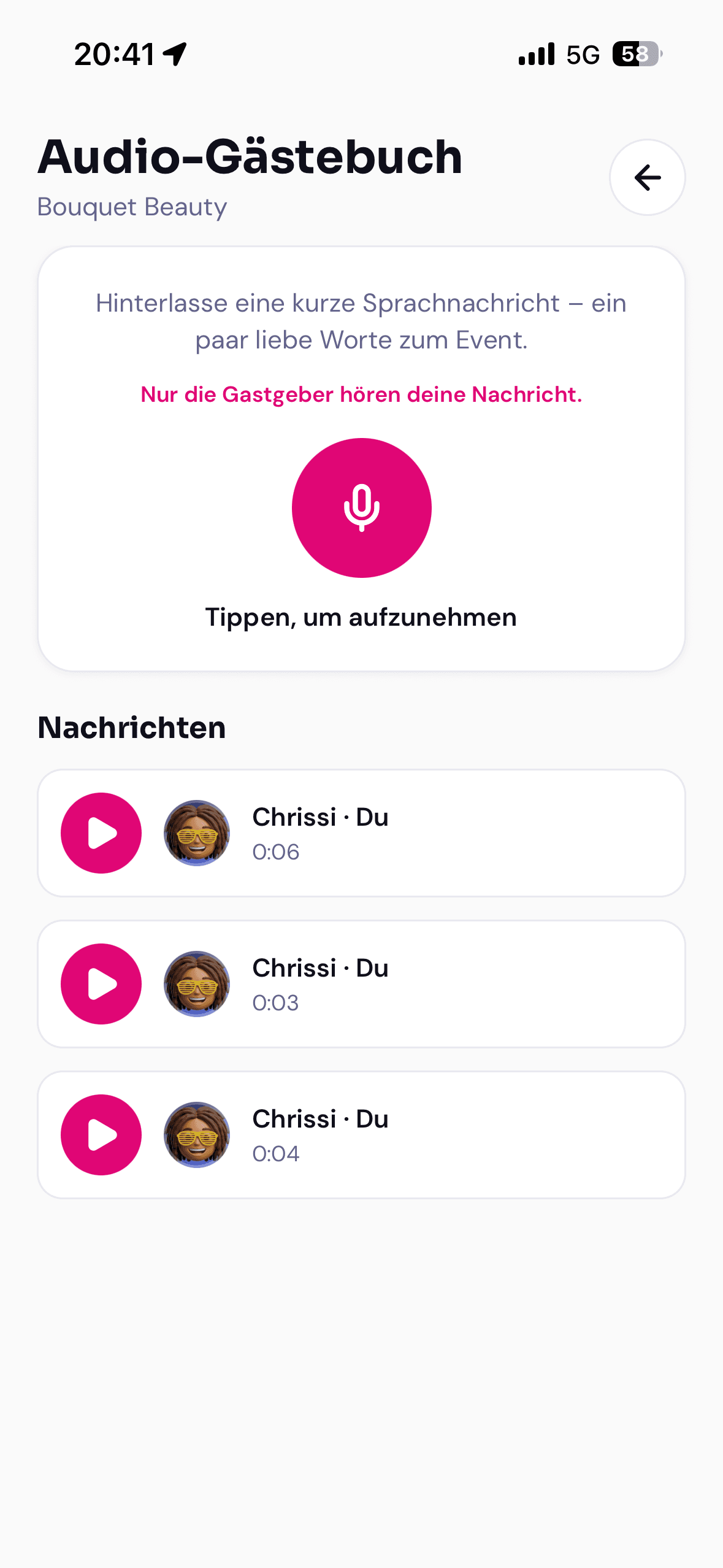 Audio-Gästebuch