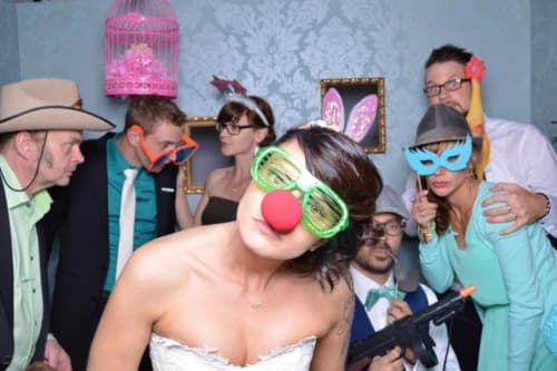 Original photo booth image with party props