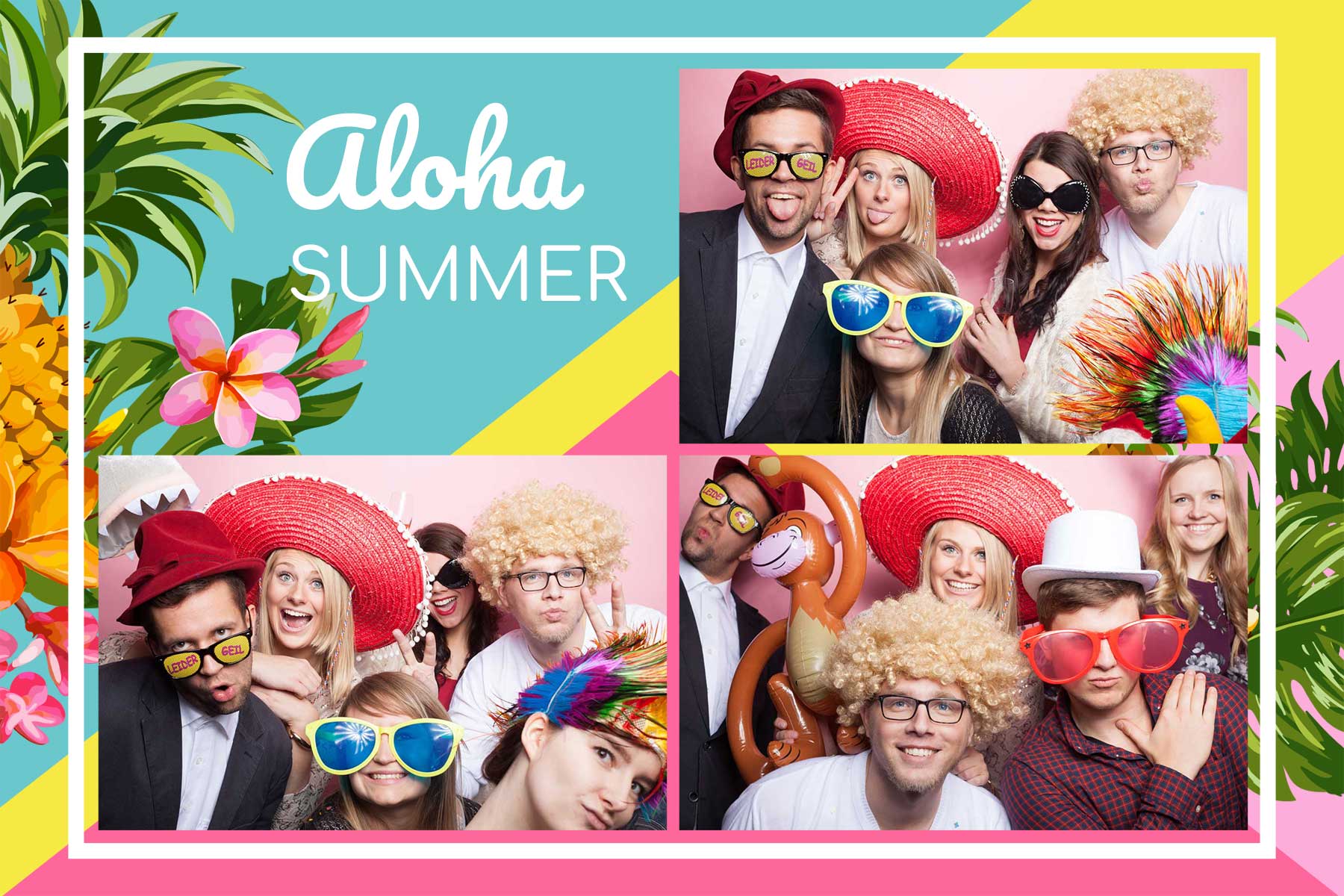 Photo booth print template Aloha