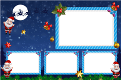 Fotobox Druckvorlage Christmas Blue – Kategorie Weihnachten