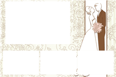 Fotobox Druckvorlage Creme-Paar – Kategorie Hochzeit