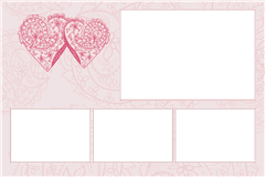 Fotobox Druckvorlage Doodled Hearts – Kategorie Hochzeit