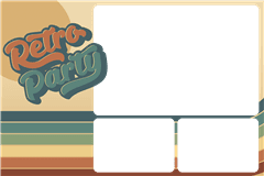 Fotobox Druckvorlage Retro – Kategorie Party