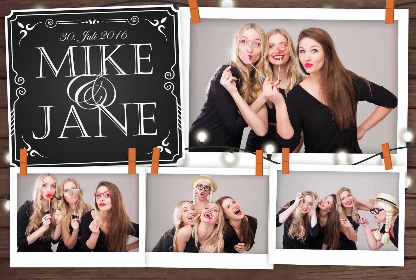 Fotobox Druckvorlage Rustic