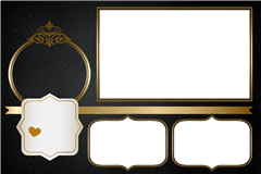Fotobox Druckvorlage Schwarz-Gold – Kategorie Elegant