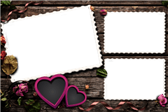 Fotobox Druckvorlage Wooden-Heart – Kategorie Hochzeit