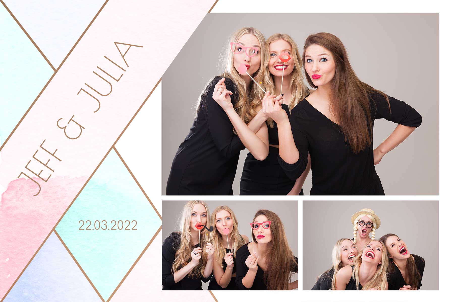 Fotobox Druckvorlage Watercolor